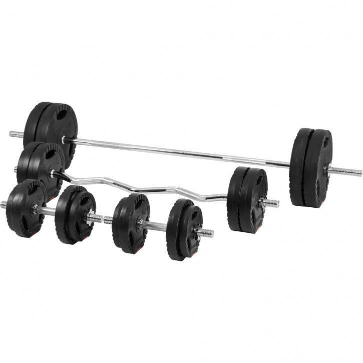 Estación de Musculación con Banco y Set Completo 100 kg - Gorilla Sports ES