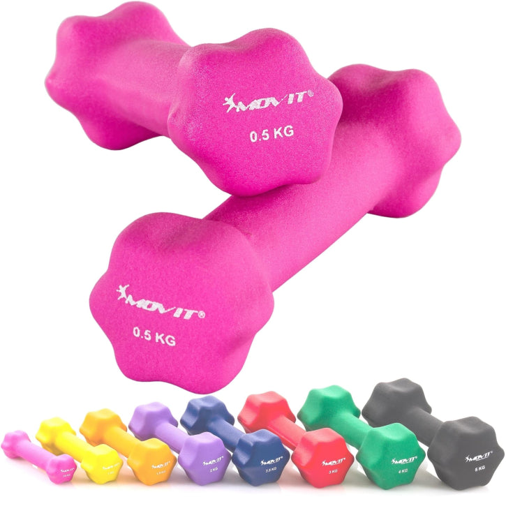 Set de Mancuernas de Neopreno Coloridas 1 kg - 10 kg - Gorilla Sports ES