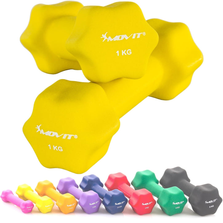 Set de Mancuernas de Neopreno Coloridas 1 kg - 10 kg - Gorilla Sports ES