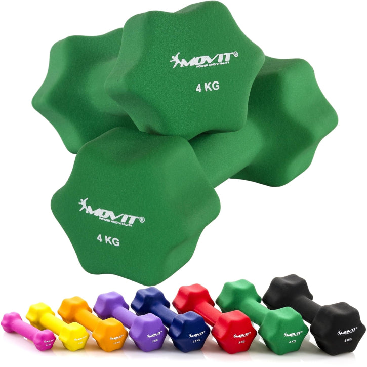 Set de Mancuernas de Neopreno Coloridas 1 kg - 10 kg - Gorilla Sports ES