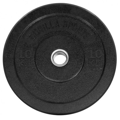 Set de Barra y Discos de Pesas Olímpicos de Goma - 140 kg - Gorilla Sports ES