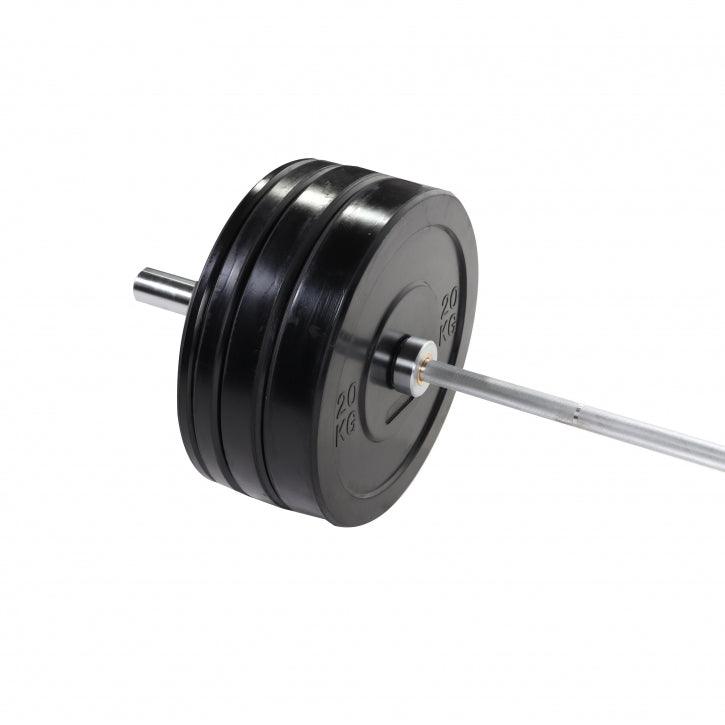 Set de Barra y Discos de Pesas Olímpicos de Goma - 140 kg - Gorilla Sports ES