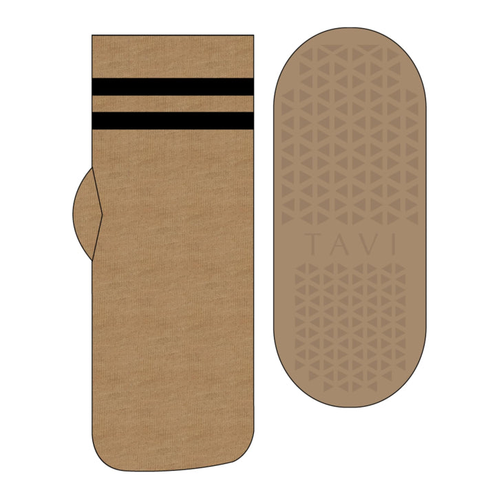 Calcetines Grip Aria Camel Stripe - Gorilla Sports ES