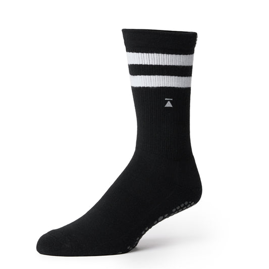Calcetines Grip Crew Black White Stripe - Gorilla Sports ES