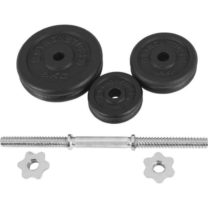 Set de Mancuernas 25 mm de Hierro Fundido E-Series 15 - 30 kg - Gorilla Sports ES