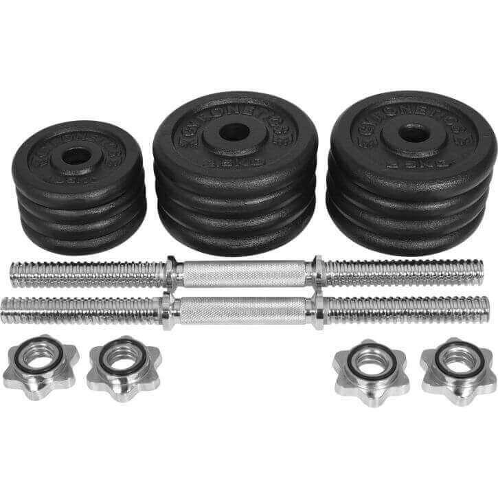 Set de Mancuernas 25 mm de Hierro Fundido E-Series 15 - 30 kg - Gorilla Sports ES