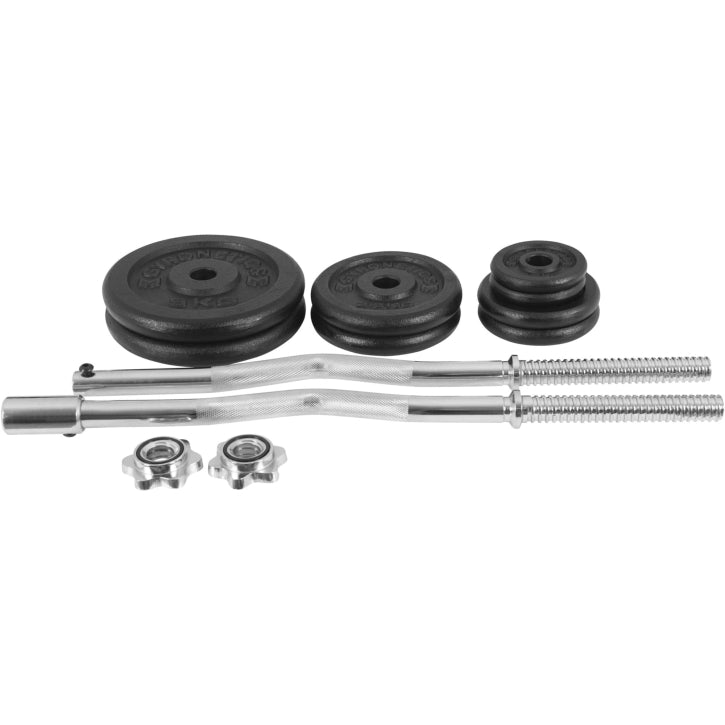 Set de Barra Desmontable y Discos de Hierro Fundido E-Series - 23,5 kg - Gorilla Sports ES