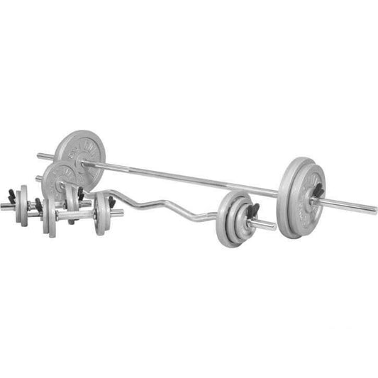 Set de Curl Z con Discos de Pesas de Hierro Fundido - Gorilla Sports ES