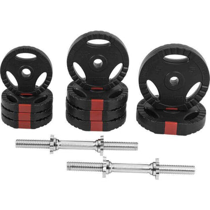 Set de Mancuernas y Discos de Pesas de Plástico con Triple Agarre - Gorilla Sports ES