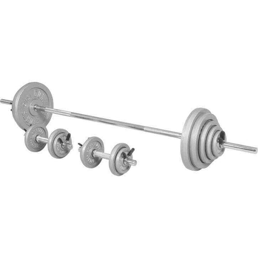 Set de Barra y Discos de Pesas de Hierro Fundido - Gorilla Sports ES