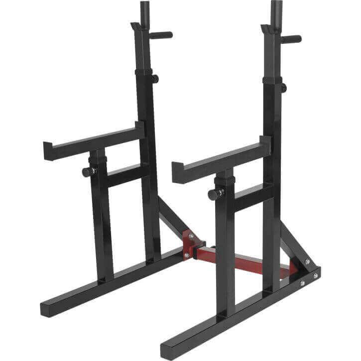 Soporte para Sentadillas + Set de Discos de Pesas Olímpicos de Goma - 170 kg - Gorilla Sports ES