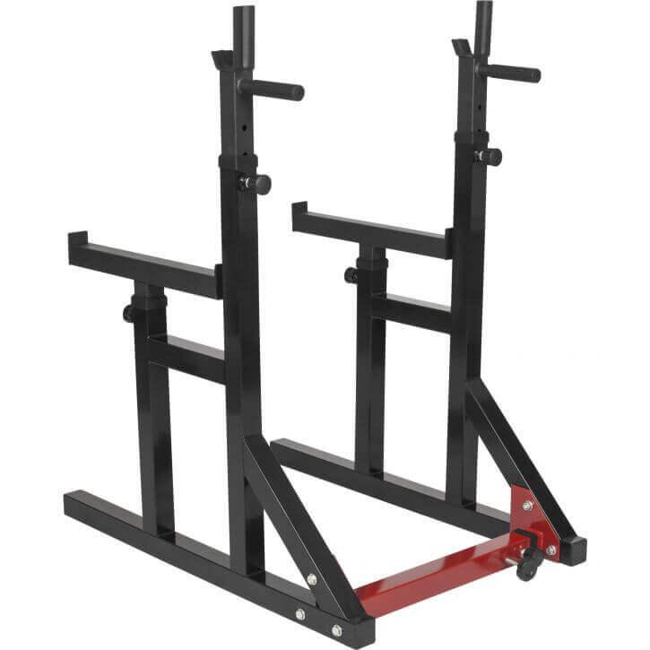 Soporte para Sentadillas + Set de Discos de Pesas Olímpicos de Goma - 170 kg - Gorilla Sports ES