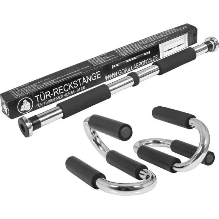 Set de Barra de Dominadas y Agarraderas para Flexiones - Gorilla Sports ES