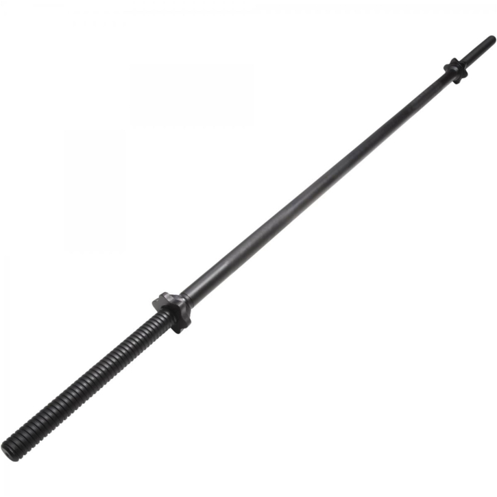 Barra de pesas en negro con collarines de bloqueo Spinlock Star 170 cm