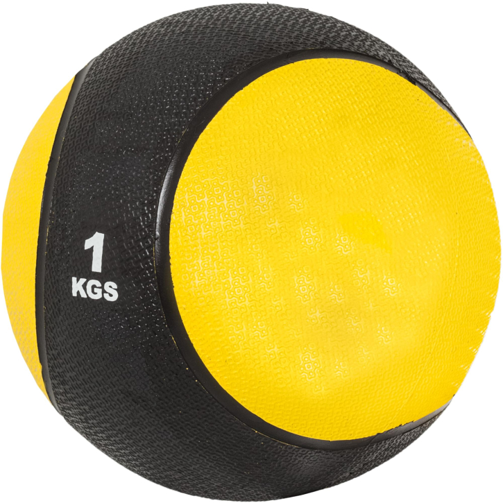Balón medicinal 1 kg en amarillo-negro