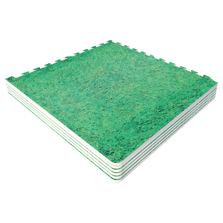 Juego de baldosas desmontables - 6 piezas 12 bordes - Efecto hierba