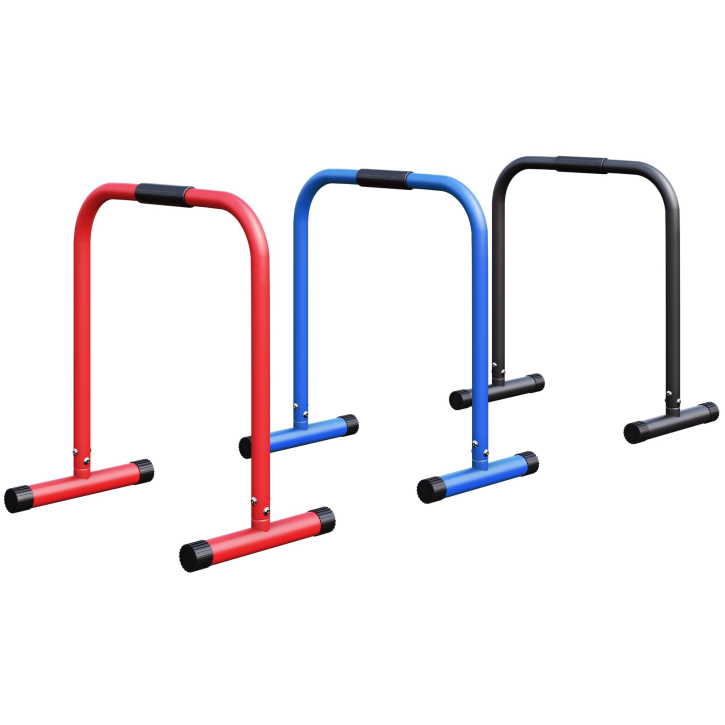 Barras paralelas para flexiones en Negro/Rojo/Azul
