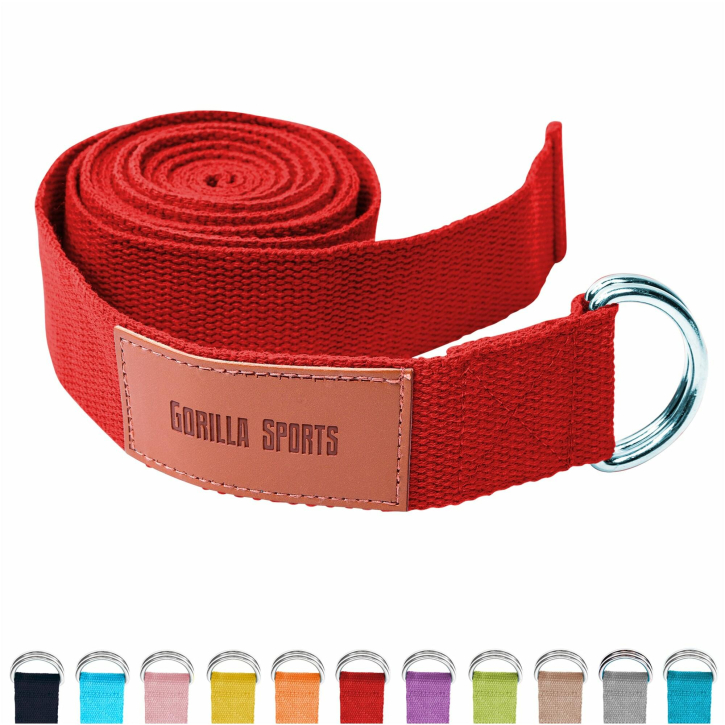 Cinturón de yoga en rojo 260 x 3,8 cm