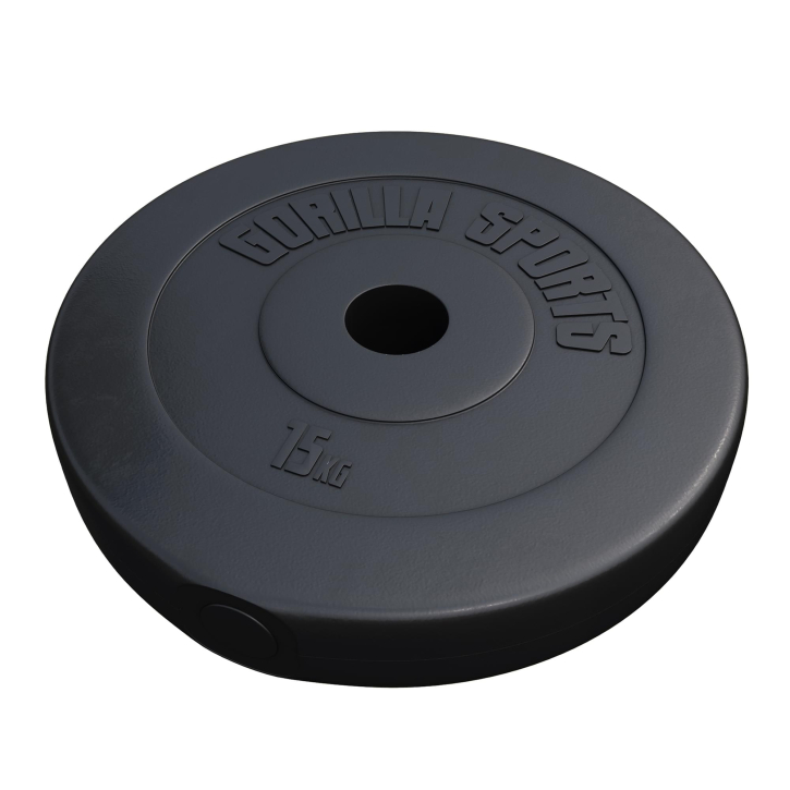 Disco de pesas olímpico 50/51 mm de plástico - 15 kg